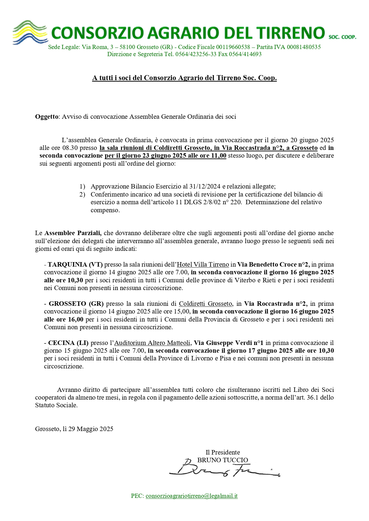 Avviso di Convocazione